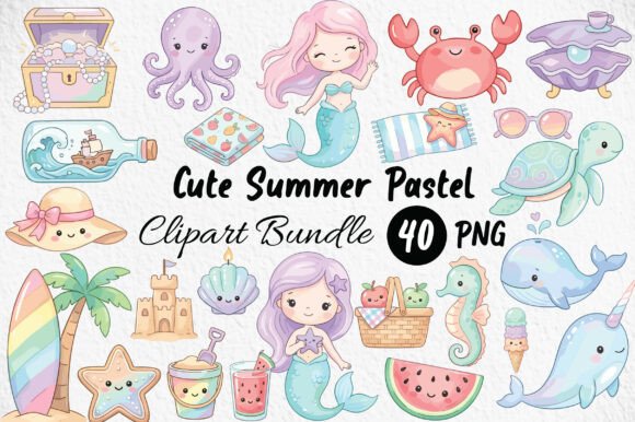 Download Cute Summer Pastel Clipart - Premium Resources